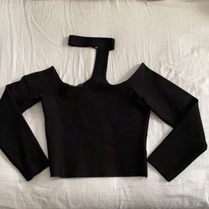 Bebe Brand New - Black Crop Top